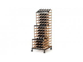 pojízdný stojan na víno s kapacitou 90 lahví