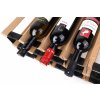 klasický stojan na víno pohled na láhve v horní řadě