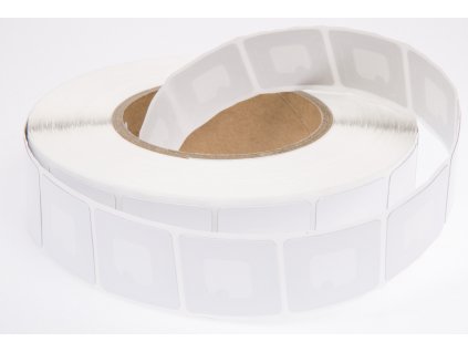 Ochranná samolepka 3x3 cm, 8,2 MHz, bílá, deaktivovatelná