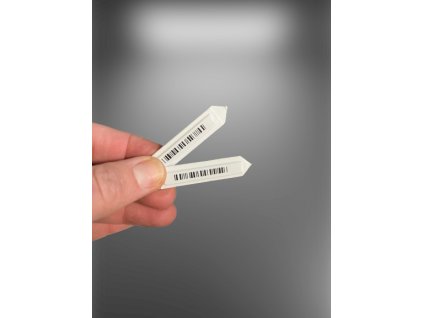 AM bezpečnostní etiketa vhazovací barcode