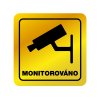 Piktogram - MONITOROVÁNO - (80 x 80 mm) (Barva desky ZLATÁ DESKA / ČERNÉ GRAVÍROVÁNÍ)