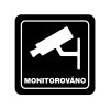Piktogram - MONITOROVÁNO - (80 x 80 mm) (Barva desky ZLATÁ DESKA / ČERNÉ GRAVÍROVÁNÍ)