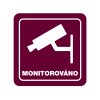 Piktogram - MONITOROVÁNO - (80 x 80 mm) (Barva desky ZLATÁ DESKA / ČERNÉ GRAVÍROVÁNÍ)