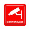 Piktogram - MONITOROVÁNO - (80 x 80 mm) (Barva desky ZLATÁ DESKA / ČERNÉ GRAVÍROVÁNÍ)