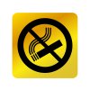 Piktogram - ZÁKAZ KOUŘENÍ - (80 x 80 mm) (Barva desky ZLATÁ DESKA / ČERNÉ GRAVÍROVÁNÍ)