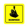 Piktogram - DEZINFEKCE - (80 x 80 mm) (Barva desky ZLATÁ DESKA / ČERNÉ GRAVÍROVÁNÍ)