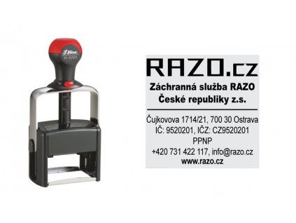 razitko shiny stamp kovove ctvercove h 6005 heavy duty logo nahled