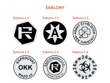 Ø23mm sablony razitek