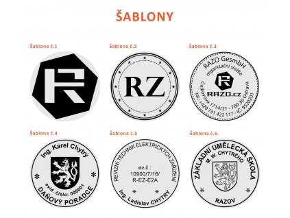 Ø38mm sablony razitek