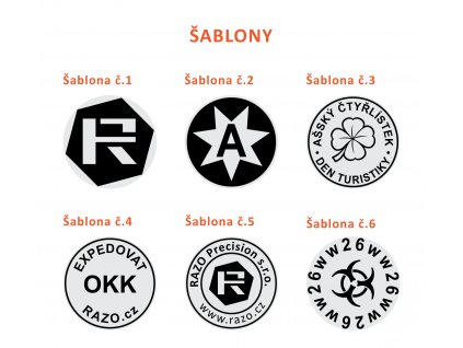 Ø19mm sablony razitek