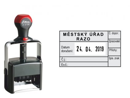 razitko shiny stamp datumove kovove h 6106 heavy duty s textem nahled