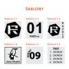 20x20mm sablony razitek