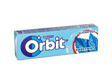 ŽUVAČKY ORBIT SWEET MINT 14g DRAŽÉ BIELE