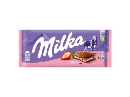 ČOKOLÁDA MILKA JAHODOVÁ 100g