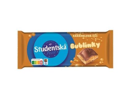 ČOKOLÁDA ŠTUDENTSKÁ PEČAŤ MLIEČNA KARAMEL BUBLINKY 90g