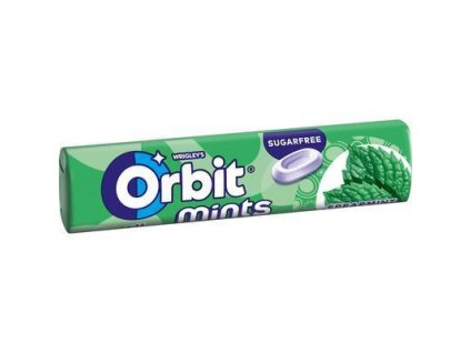 CUKRÍKY ORBIT MINTS SPEARMINT 28g