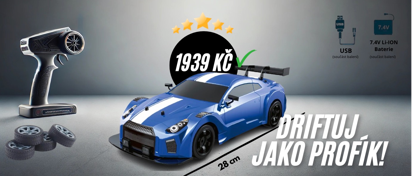 RC auto na dálkové ovládání - drift