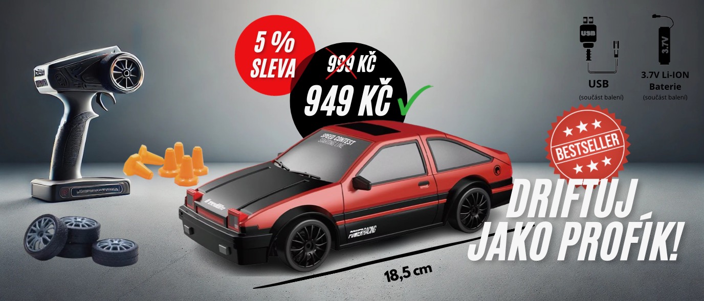 RC auto na dálkové ovládání - drift