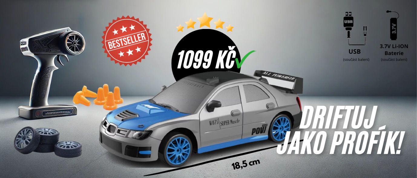 RC auto na dálkové ovládání - drift