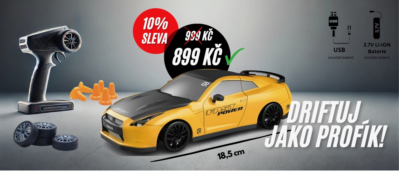 RC auto na dálkové ovládání - drift