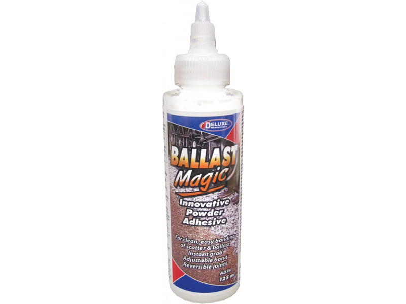 Fotografie produktu: Deluxe Materials Ballast Magic práškové lepidlo pro model. železnici 125ml