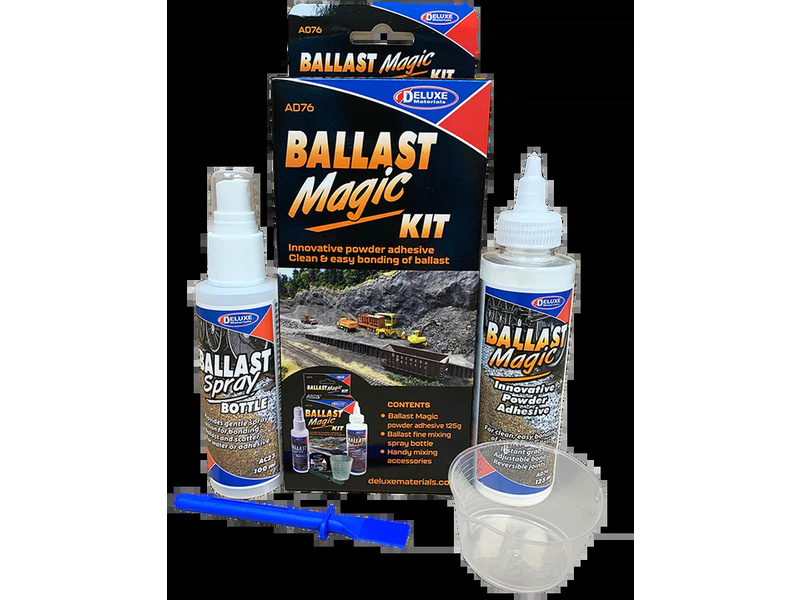 Fotografie produktu: Deluxe Materials Ballast Magic práškové lepidlo pro model. železnici (sada)
