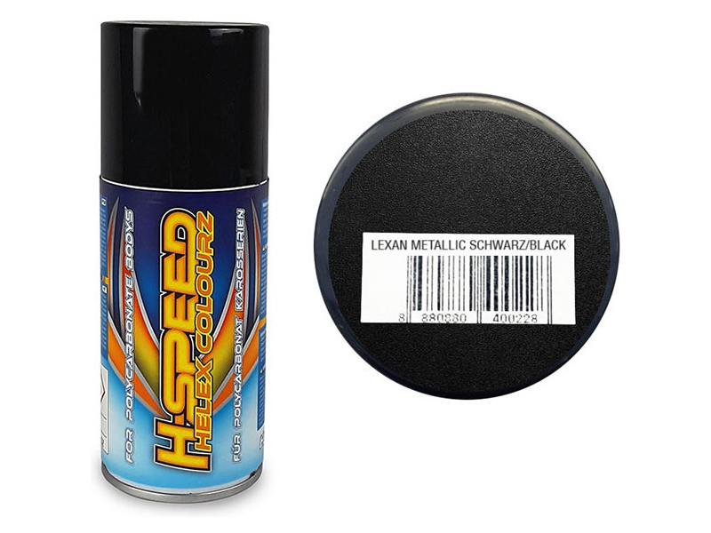 Fotografie produktu: H-Speed barva ve spreji metalická černá 150ml