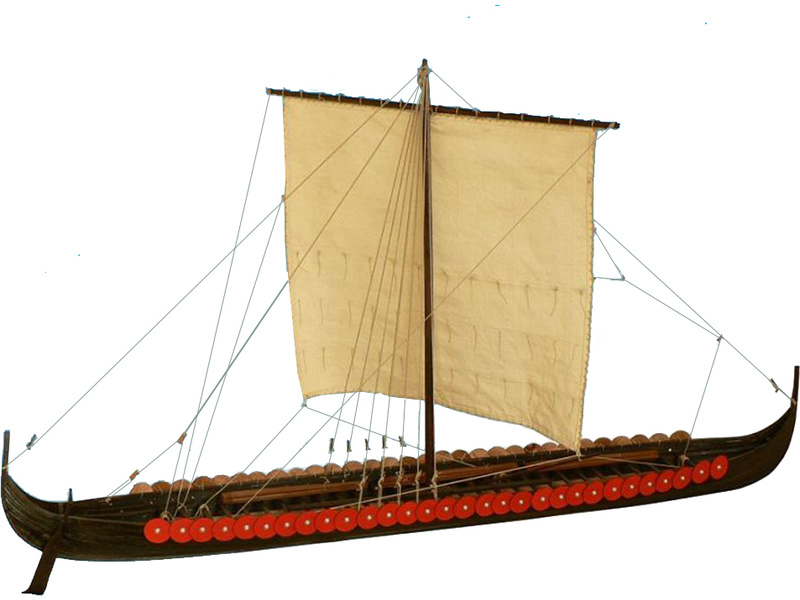 Fotografie produktu: Dušek Vikingská prodloužená loď 1060 1:35 kit