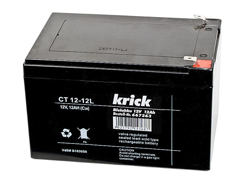 Fotografie produktu: Krick Modelltechnik Krick Olověný akumulátor 12V 12Ah