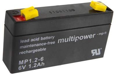 Fotografie produktu: Pb akumulátor MULTIPOWER 6V/1,2Ah