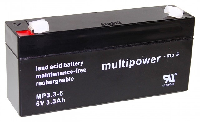 Fotografie produktu: Pb akumulátor MULTIPOWER 6V/3,3Ah