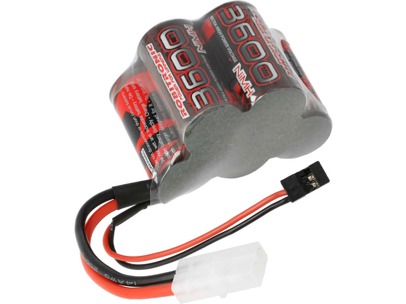 Fotografie produktu: Robitronic NiMH baterie 6.0V 3600mAh kostka RX