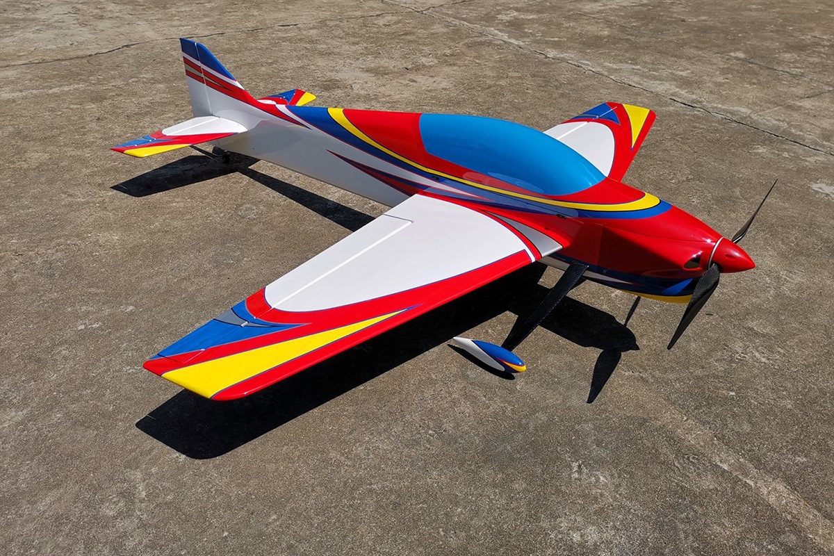 Fotografie produktu: ExtremeFlight 73,5" 2M Vanquish V2 - Červená/Bílá/Žlutá 1,87m