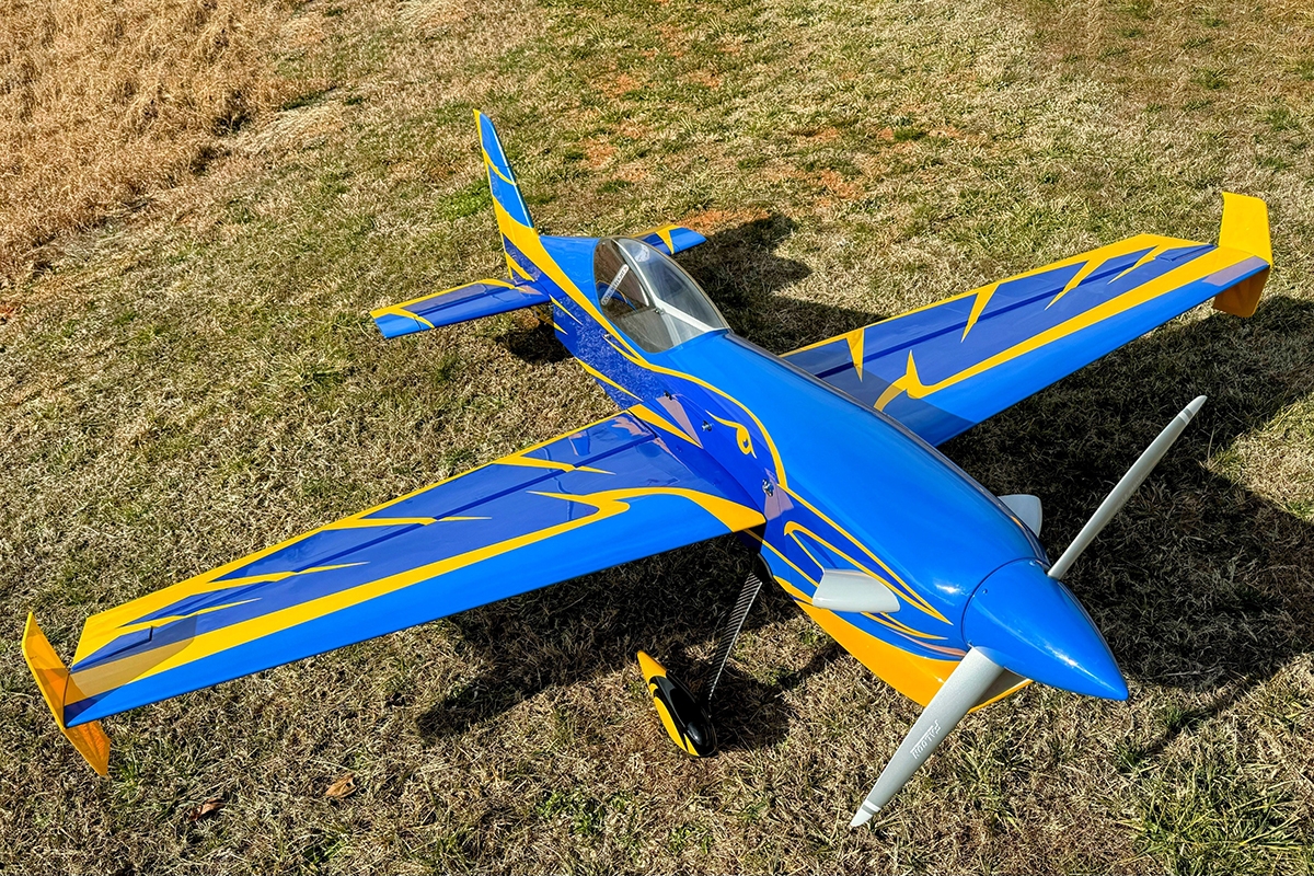Fotografie produktu: ExtremeFlight 88" Raven - Žlutá/Modrá 2,24m