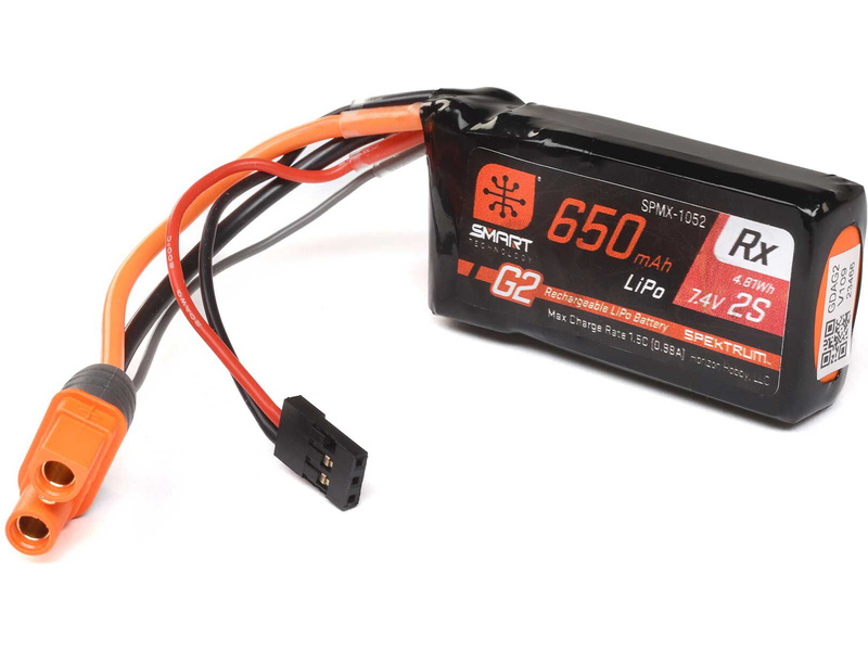 Fotografie produktu: Spektrum Smart G2 LiPo 7.4V 650mAh Rx 15C IC3