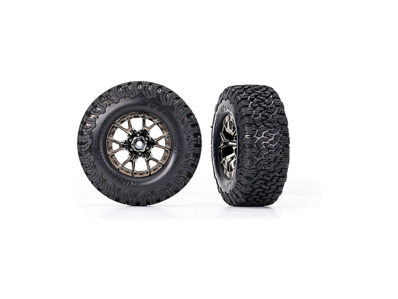 Fotografie produktu: Traxxas kolo 2.2/3.0", disk Raptor R černý chrom, pneu BFGoodrich T/A KO2 (2) (2WD přední)