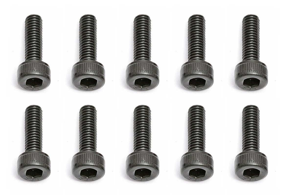 Fotografie produktu: ASSOCIATED M3x10mm šroub s imbusouvou válcovou hlavou, 10ks.