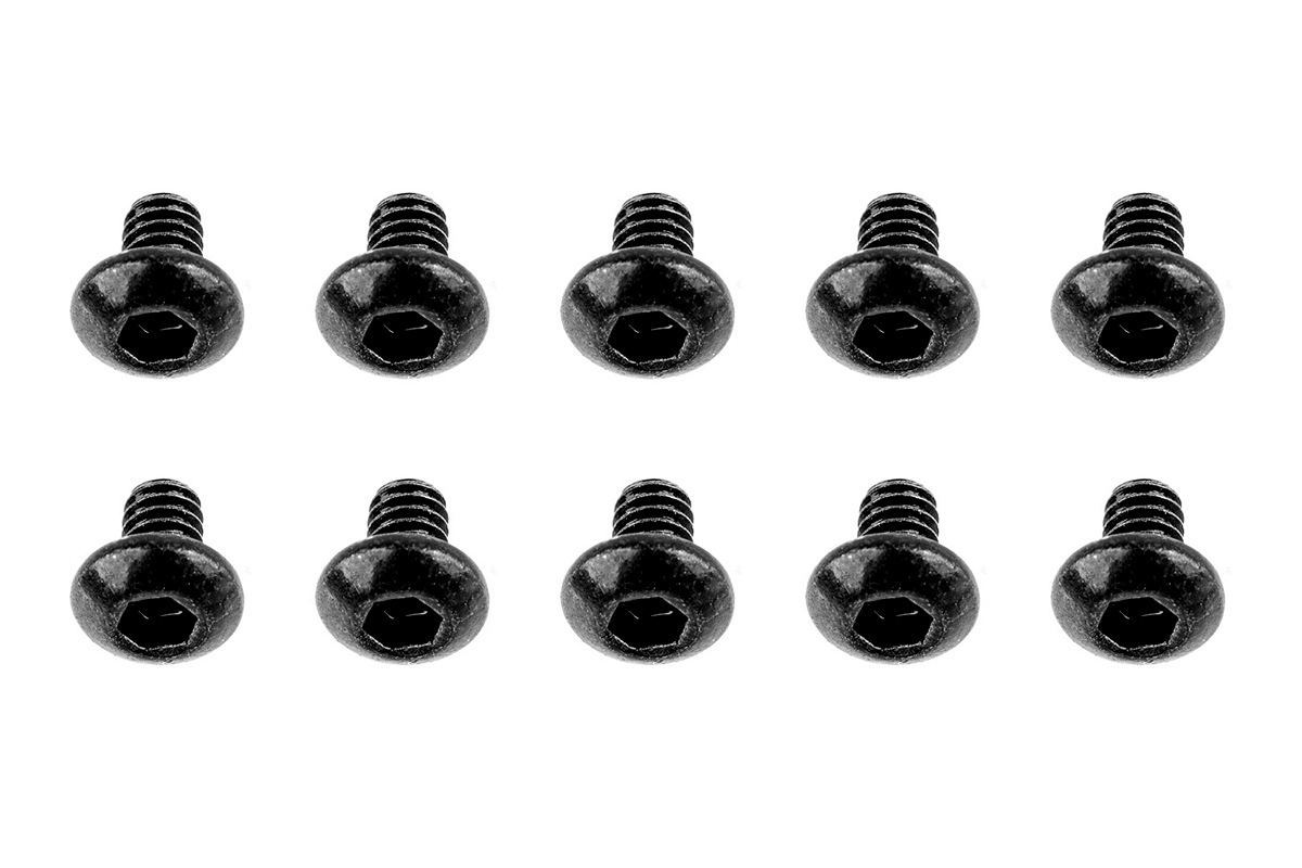 Fotografie produktu: ASSOCIATED M2x0,4x3mm šroub s imbusouvou půlkulatou hlavou, 10ks.