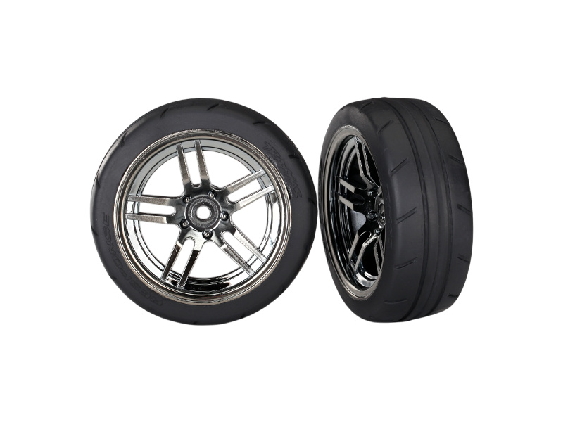 Fotografie produktu: Traxxas kolo 1.9", disk split-spoke černý chrom, pneu Response (2) (přední)