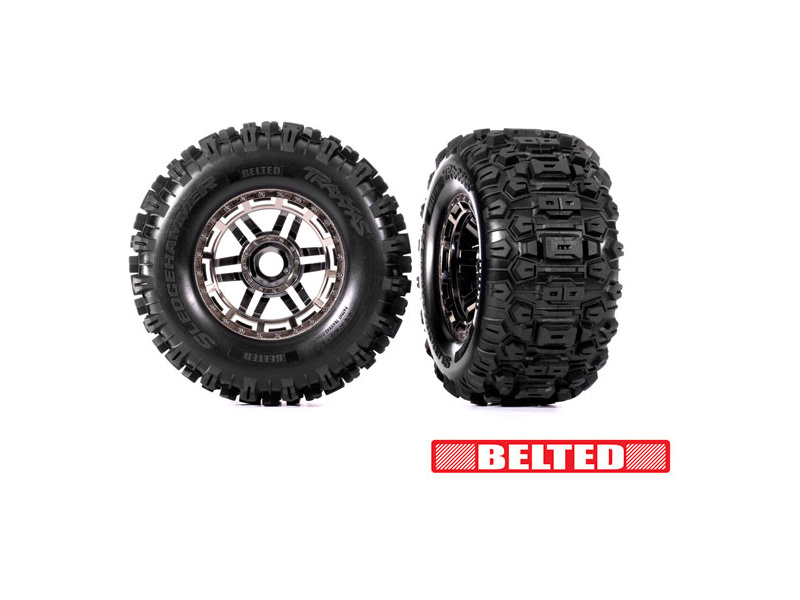 Fotografie produktu: Traxxas kolo 2.9/3.8", disk černý chrom, pneu Sledgehammer All-Terrain belted (2)