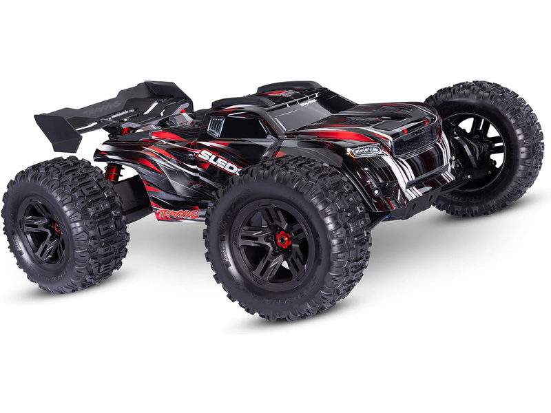 Fotografie produktu: Traxxas Sledge 1:8 RTR červený s belted pneu