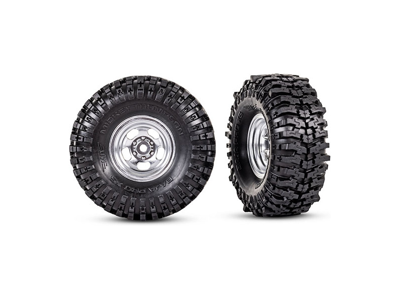 Fotografie produktu: Traxxas kolo 1.0", disk polomatný chrom, pneu Mickey Thompson® Baja Pro™ Xs (2)