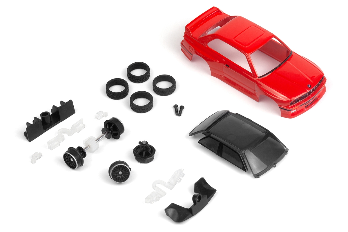 Fotografie produktu: HPI nano-TTR 1989 BMW M3 E30 Ravaglia - červená - nalakovaná karoserie