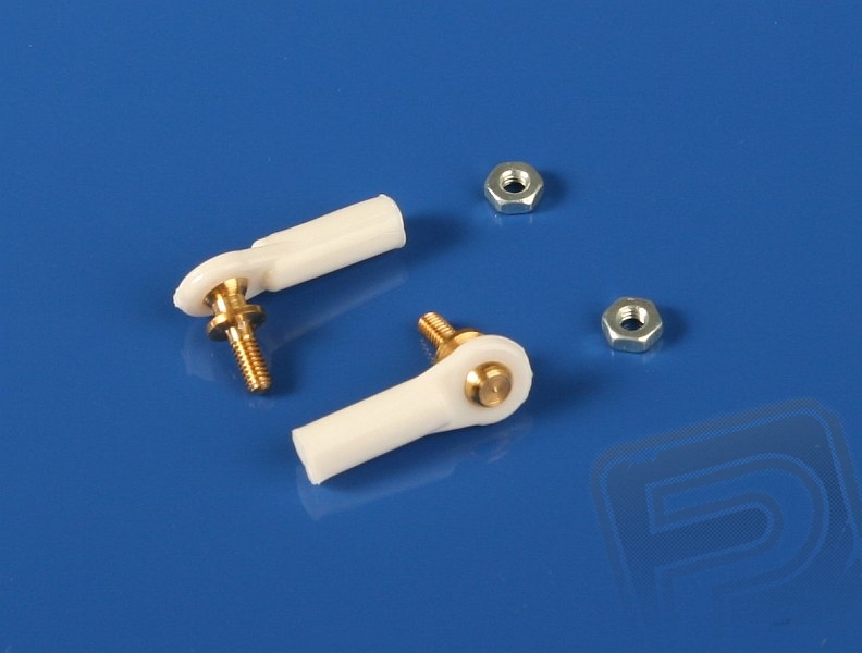 Fotografie produktu: MPJet 2406 Kulový čep V1, pr.4mm, M2/M2 Krátký Bílý 2ks