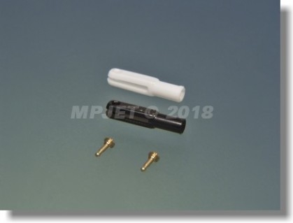 Fotografie produktu: MPJet Vidlička plast, délka 17 mm, pro páku tloušťky 1,2, čep pr. 1, M2, černá, balení 10 ks