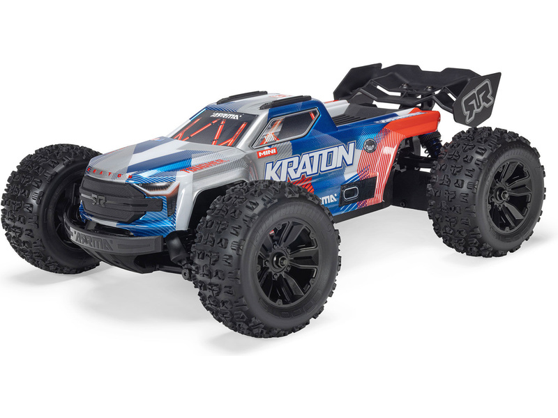 Fotografie produktu: Arrma Mini Kraton 3S DSC BLX 1:16 4WD RTR červená/modrá