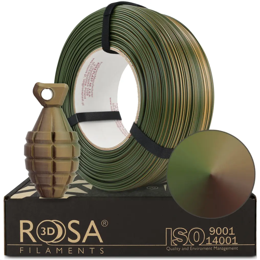 Fotografie produktu: ROSA Filaments ROSA PET-G Magic ReFill Army zelená