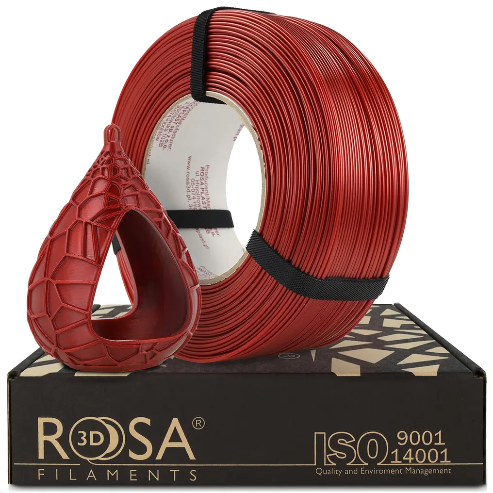 Fotografie produktu: ROSA Filaments ROSA PET-G Standard ReFill Červená "Burgundy"