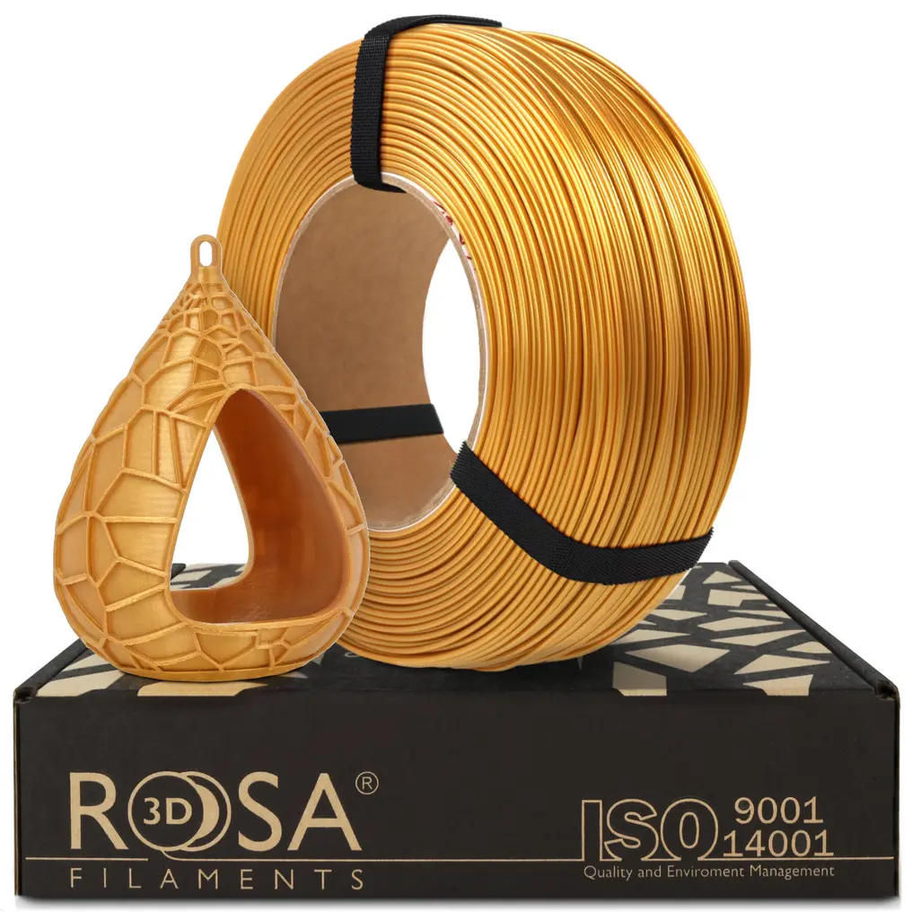 Fotografie produktu: ROSA Filaments ROSA PET-G Standard ReFill Zlatá "Metalická"