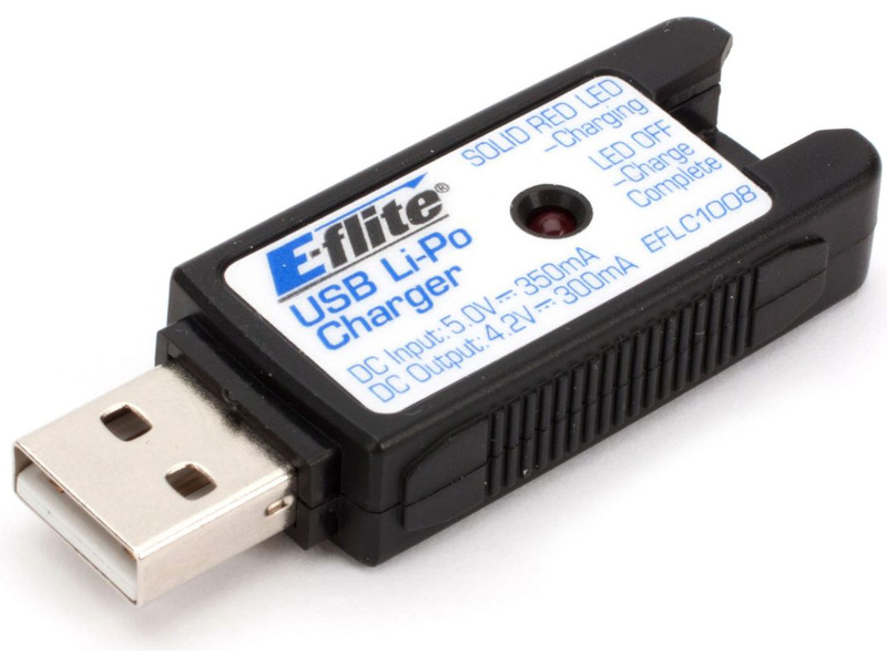 Fotografie produktu: E-flite nabíječ LiPo 3.7V 300mA USB